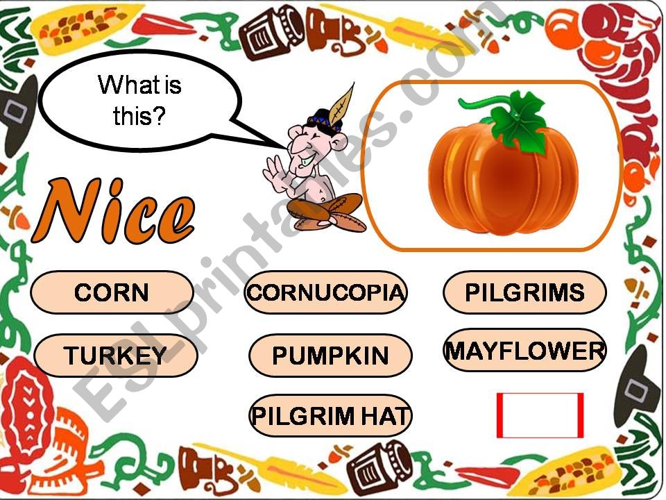 Thanksgiving game powerpoint