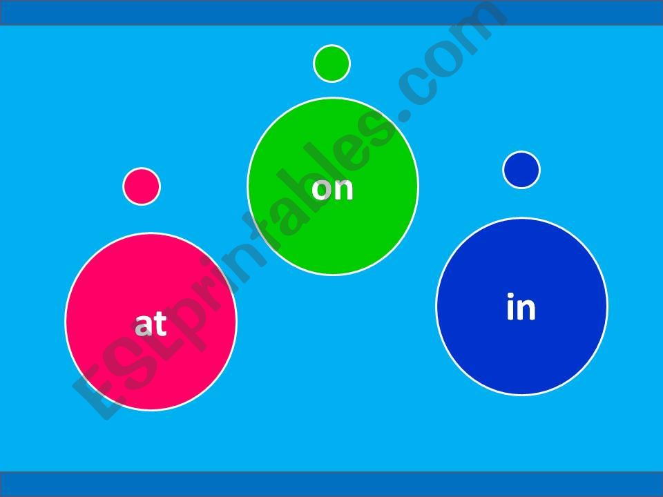 prepositions of time: in on at