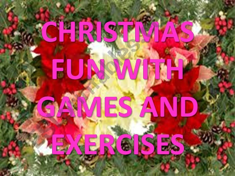 Enjoy Christmas with exercises and games.