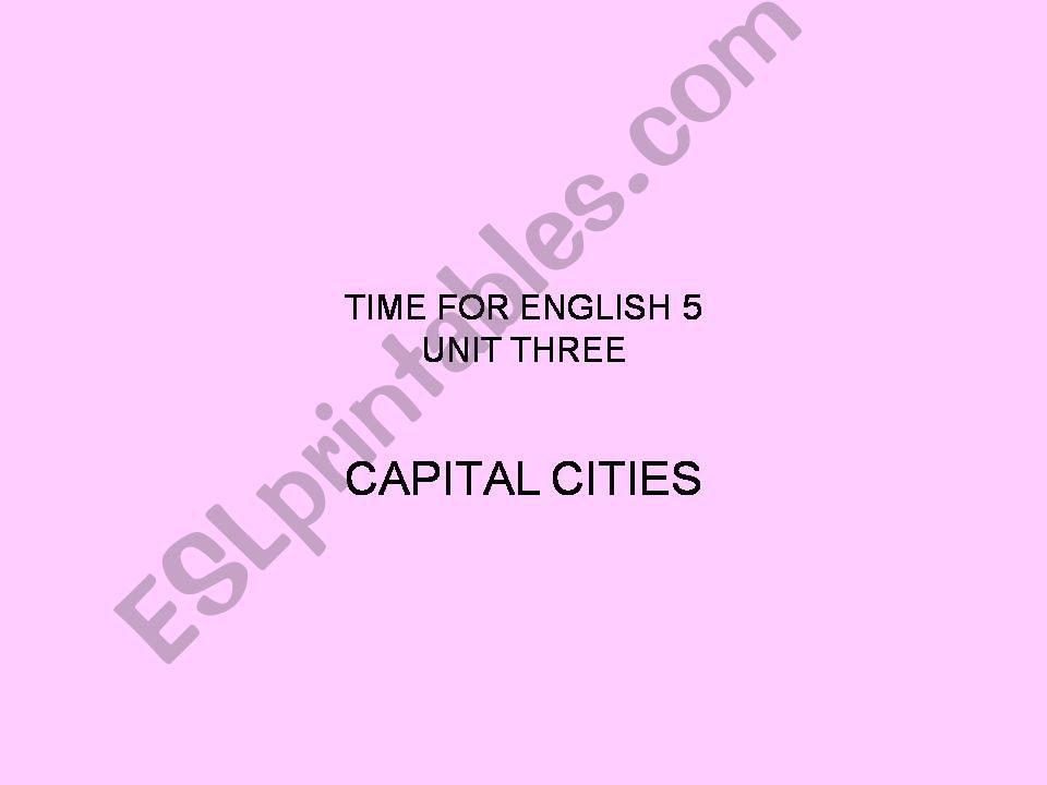 capital cities powerpoint