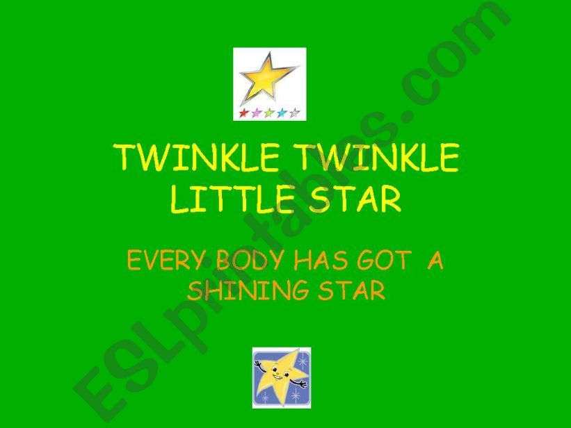 TWINKLE TWINKLE LITTLE STAR powerpoint