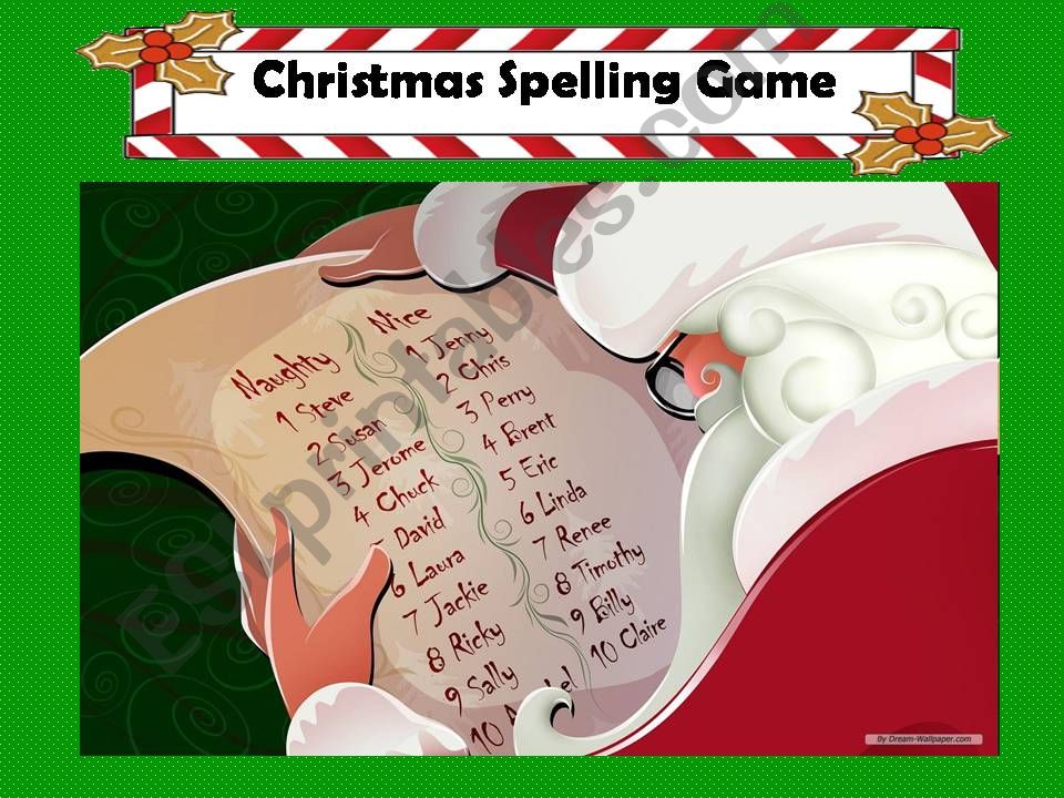 Christmas Spelling Game powerpoint