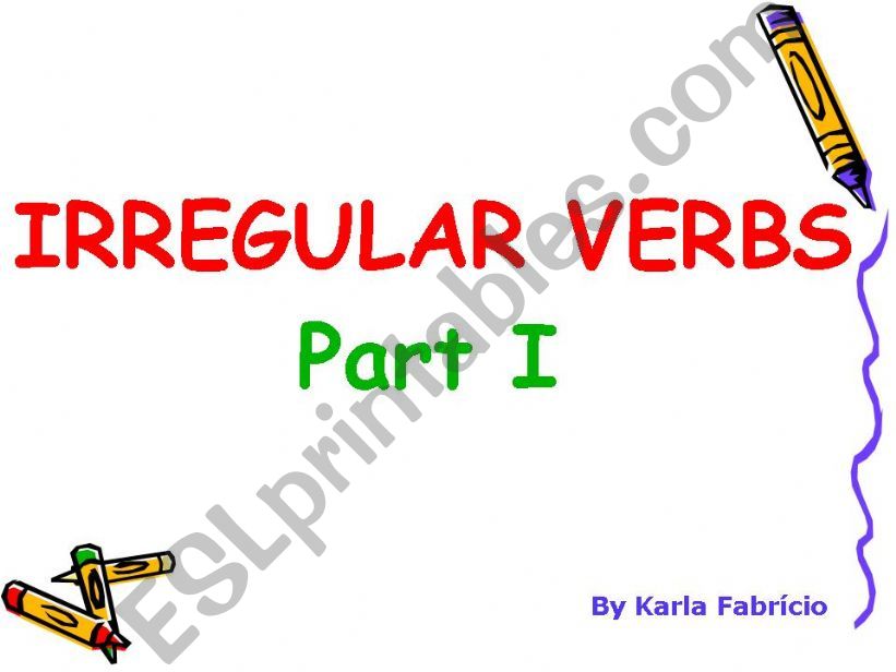 Irregular Verbs (1/5) powerpoint