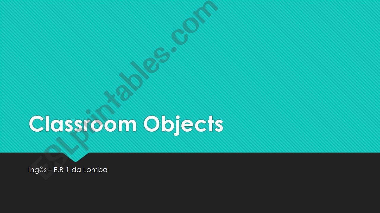 Classroom objects powerpoint