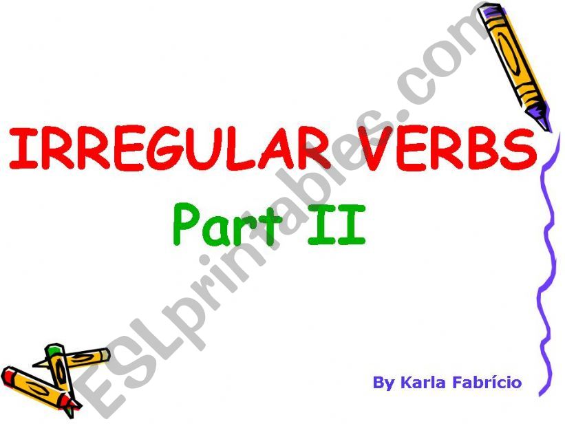 Irregular Verbs (2/5) powerpoint