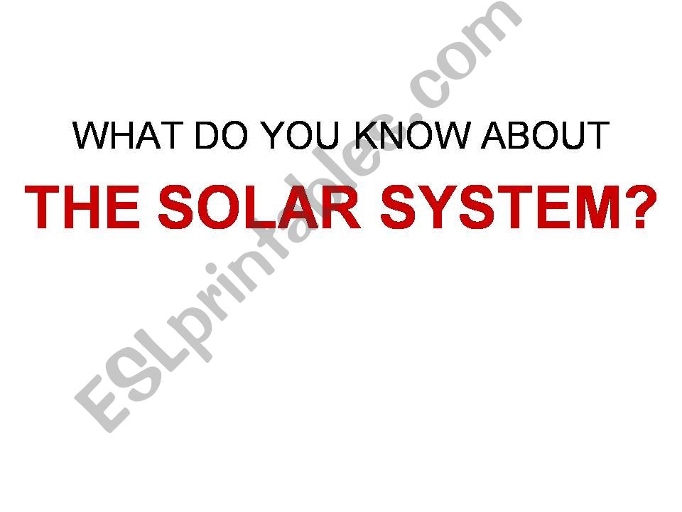 fun facts about solar system powerpoint