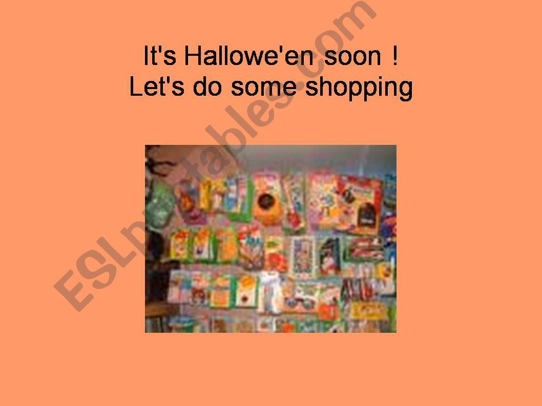 halloween shopping powerpoint