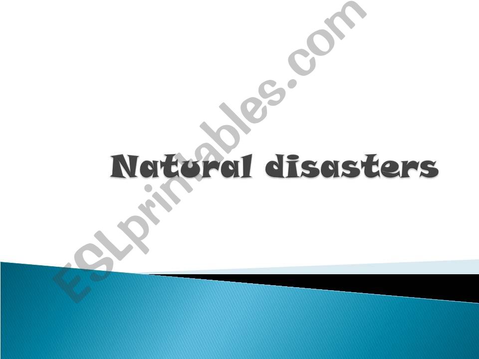 Natural disasters powerpoint