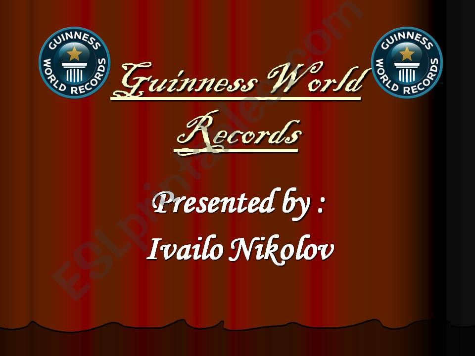 Guinness World Records powerpoint