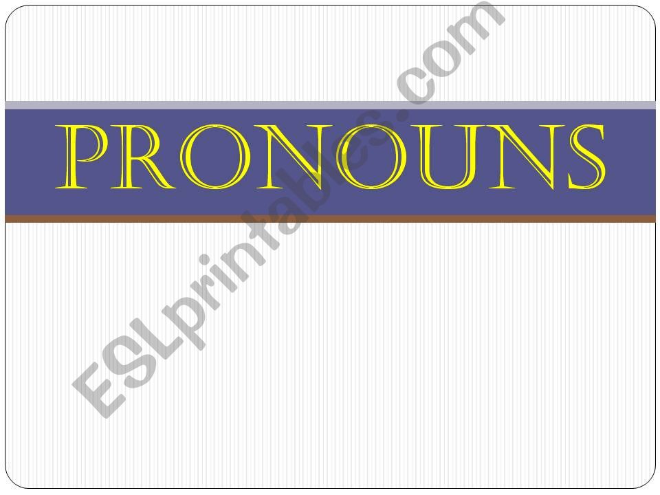 pronouns powerpoint