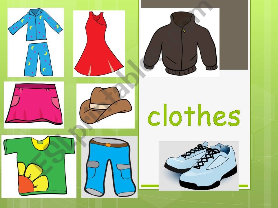 Clothes - flashcards part 1 powerpoint