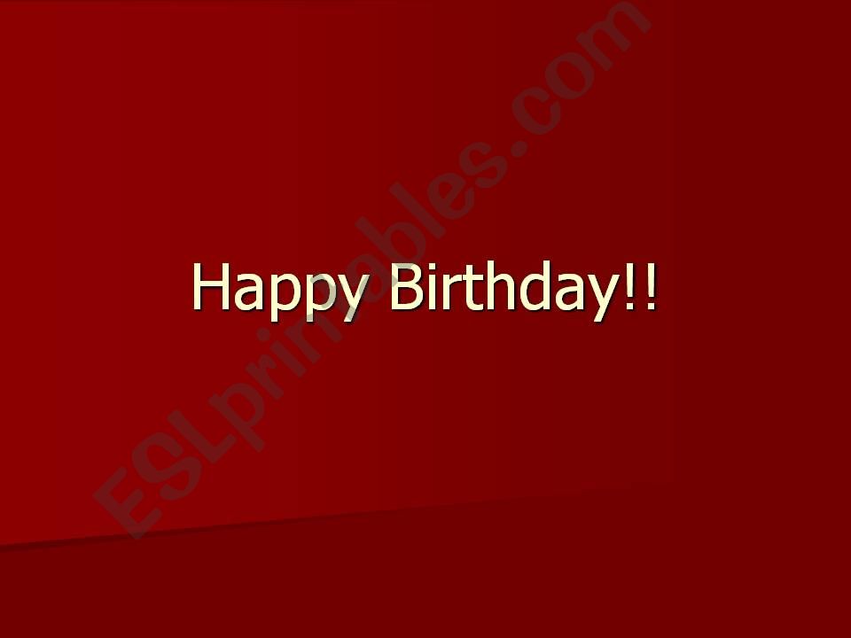 Birthday party-Happy birthday powerpoint