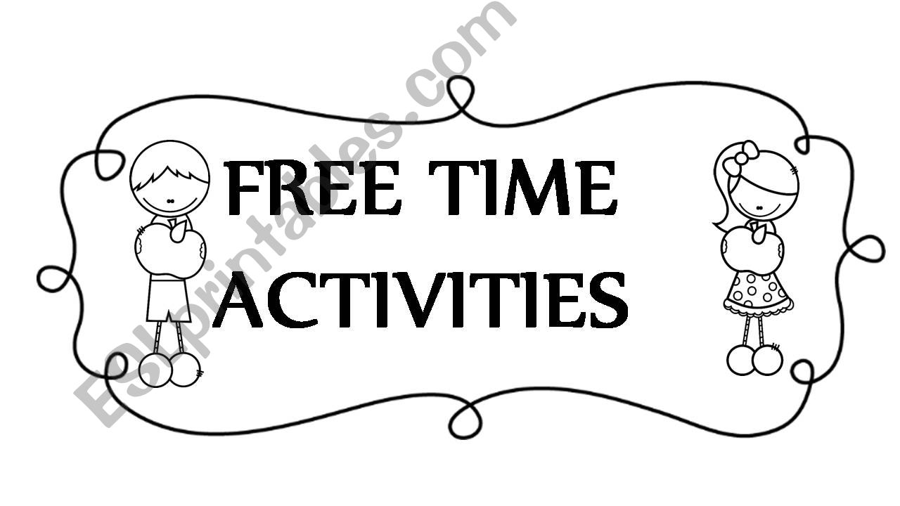 Black and white free time small flashcards