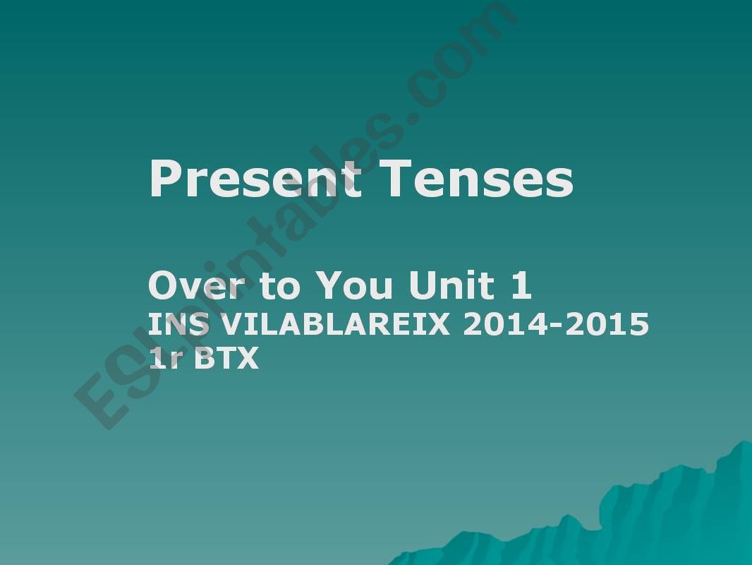 Present Tenses powerpoint