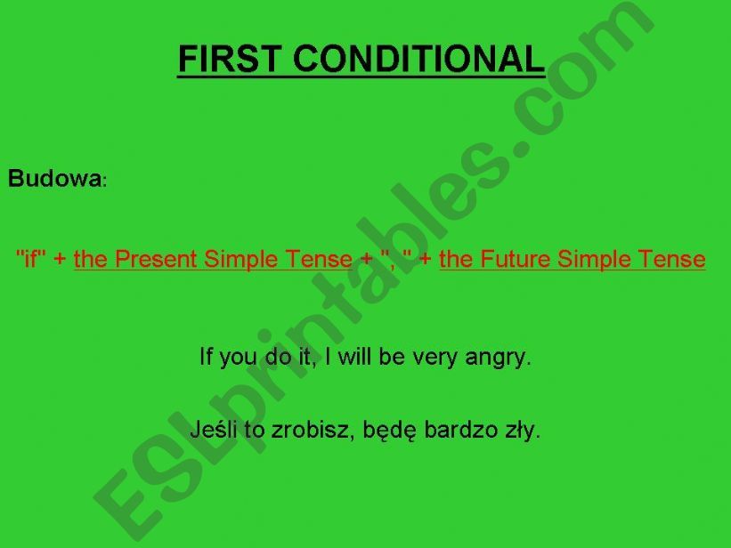 first conditional powerpoint