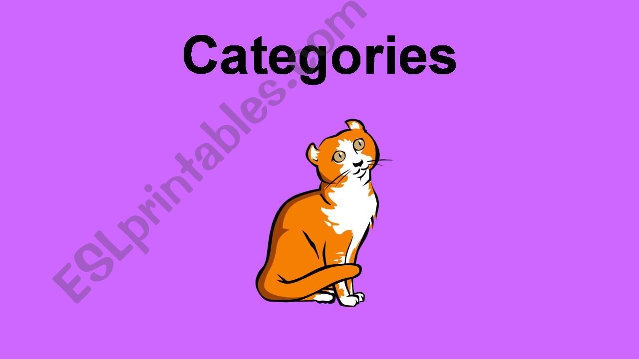 Categories (rooms in a house) powerpoint