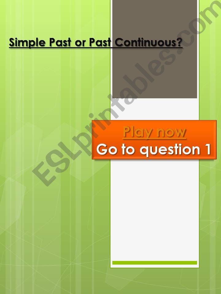 Simple Past or Past Continuous interactive quiz
