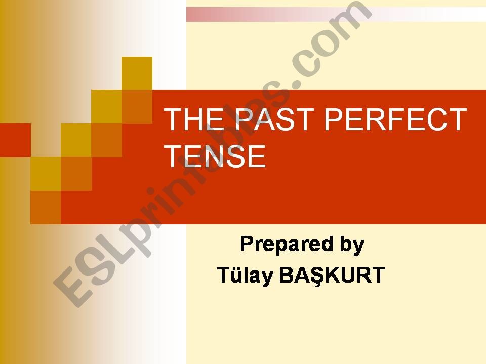 PAST PERFECT TENSE powerpoint