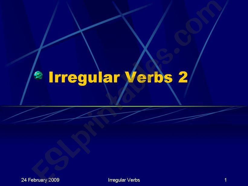Irregular verbs 2 powerpoint