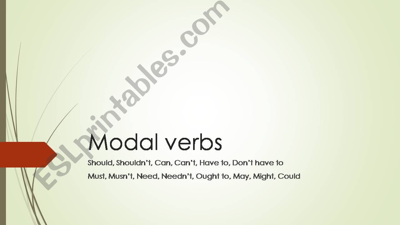 MODAL VERBS powerpoint