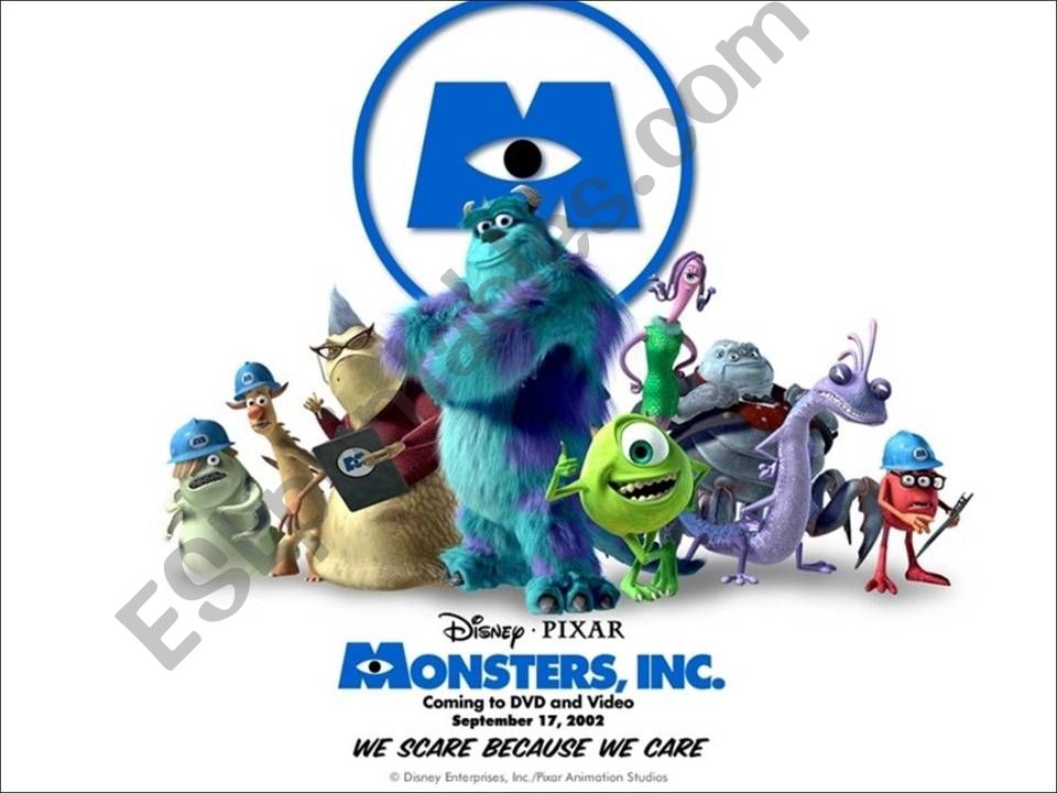 Order or adjectives. Monsters Inc.