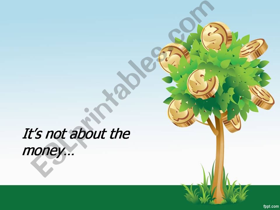 Class discussion about Money powerpoint