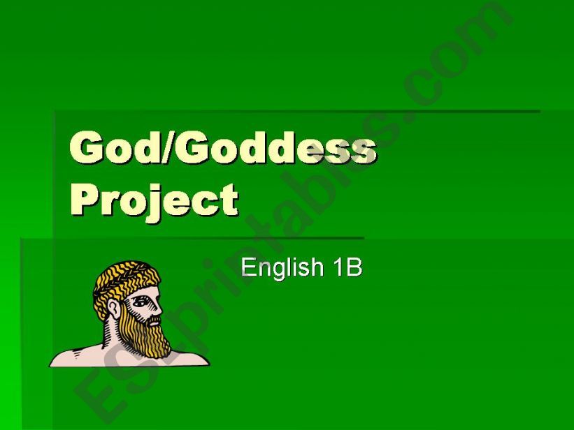 God/Goddes Project powerpoint