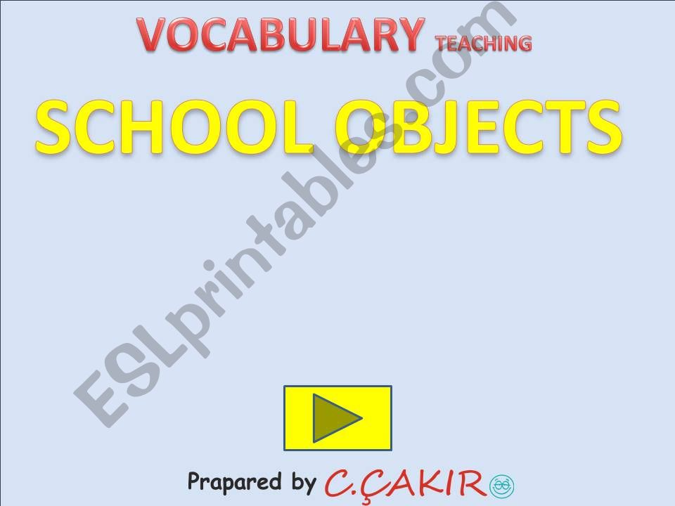 SCHOOL OBJECTS PART 1 powerpoint