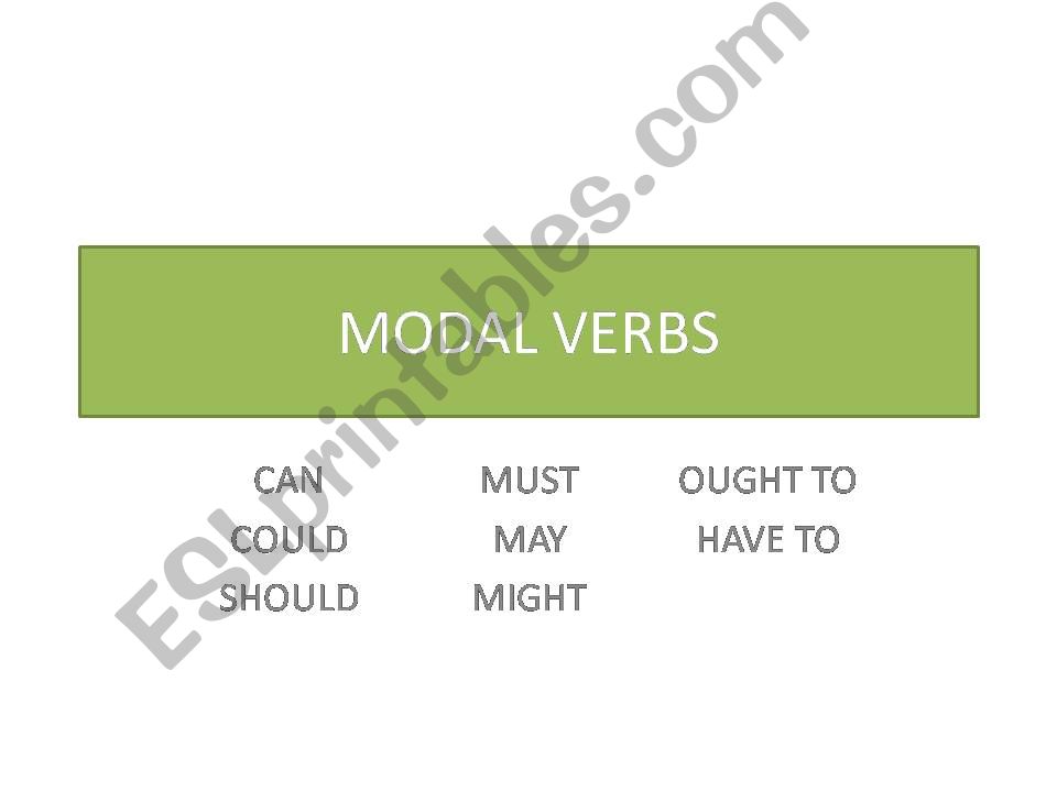 Modal verbs powerpoint