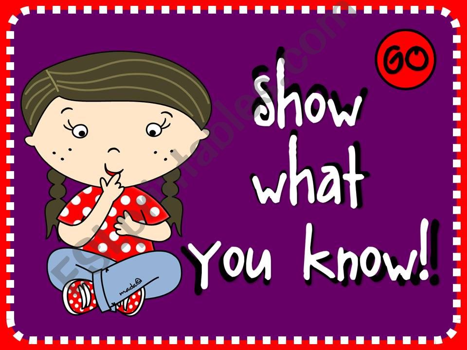 Show what you know! powerpoint