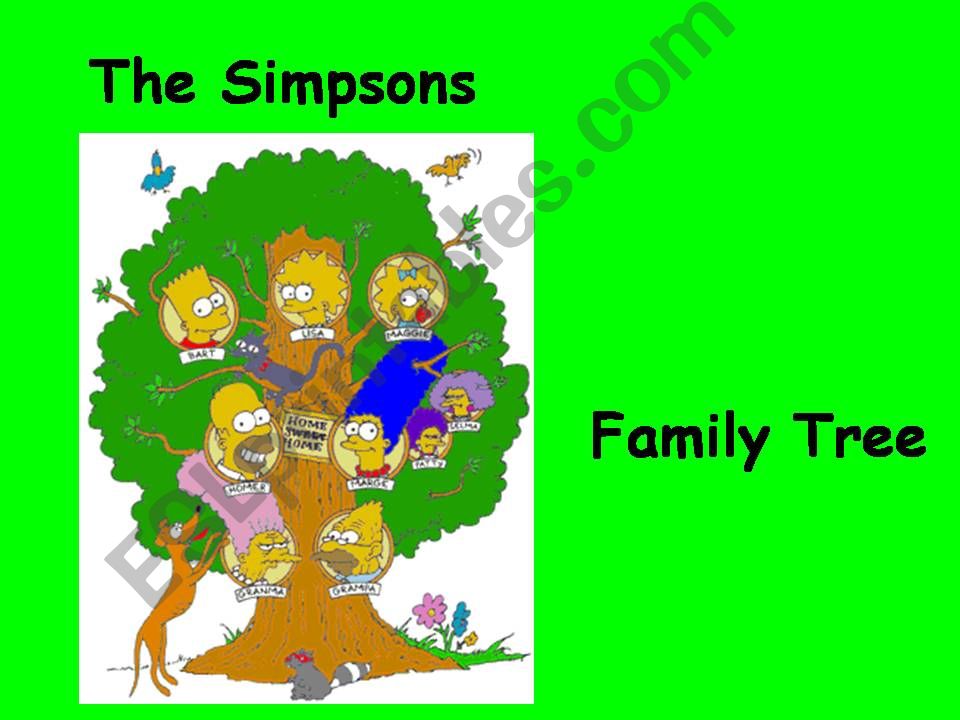 The Simpsons Family Tree powerpoint