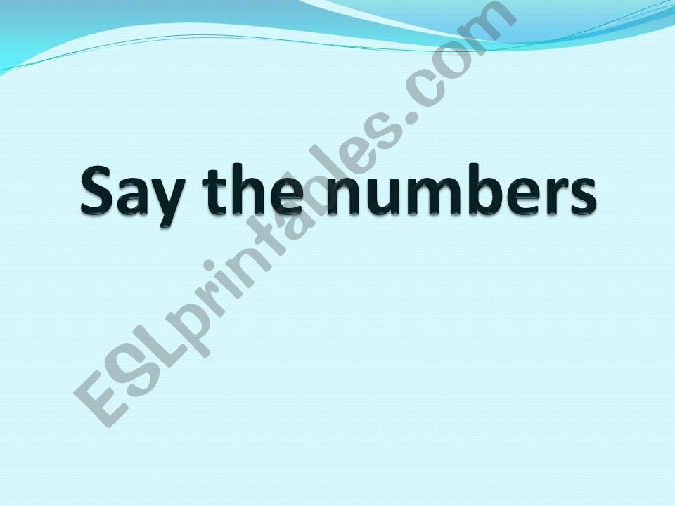 Big numbers practice powerpoint