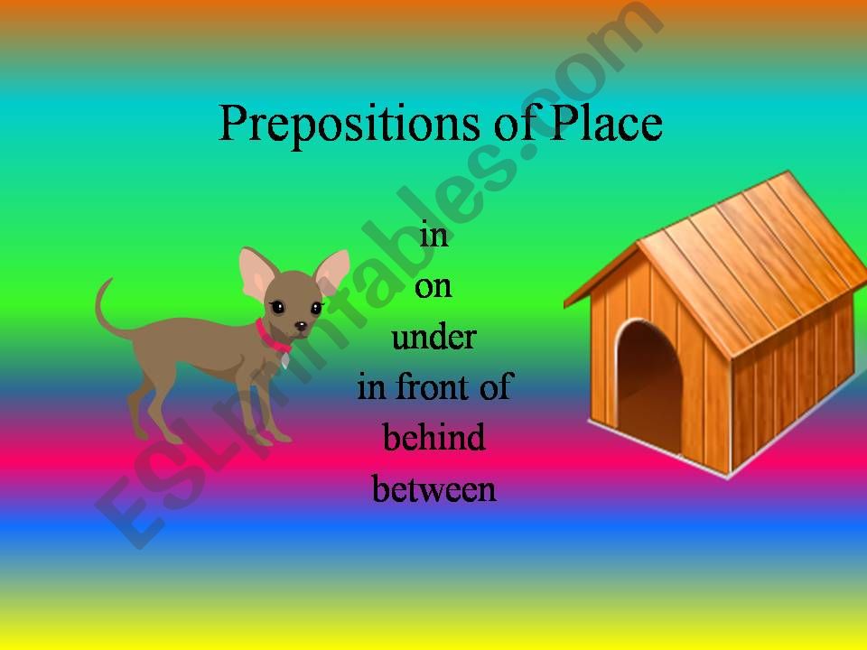 Prepositions of place powerpoint