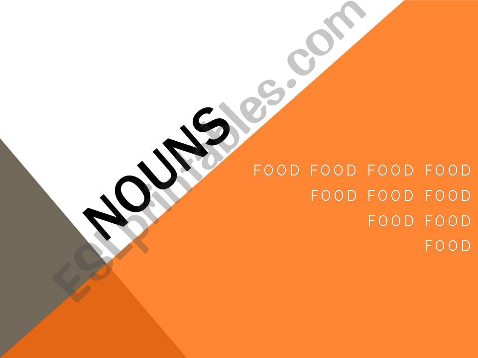 Nouns and Food powerpoint