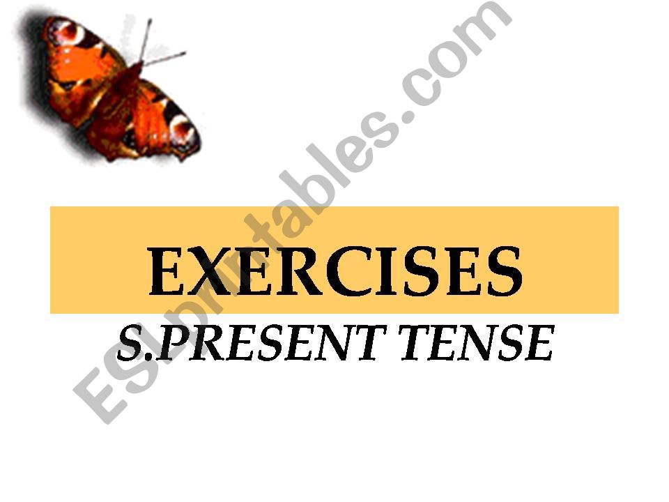 Present Simple Exercise powerpoint