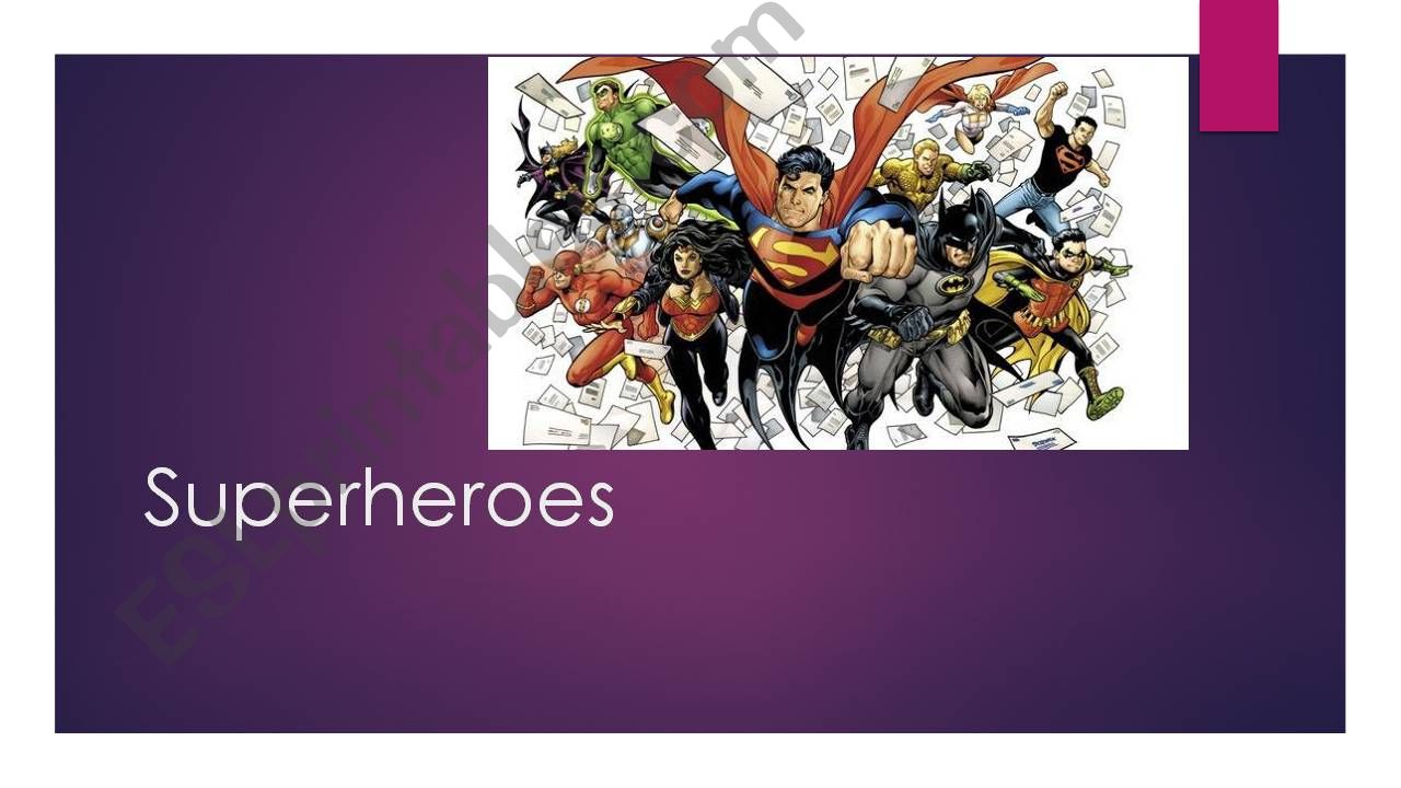 Superheroes Simple Past powerpoint