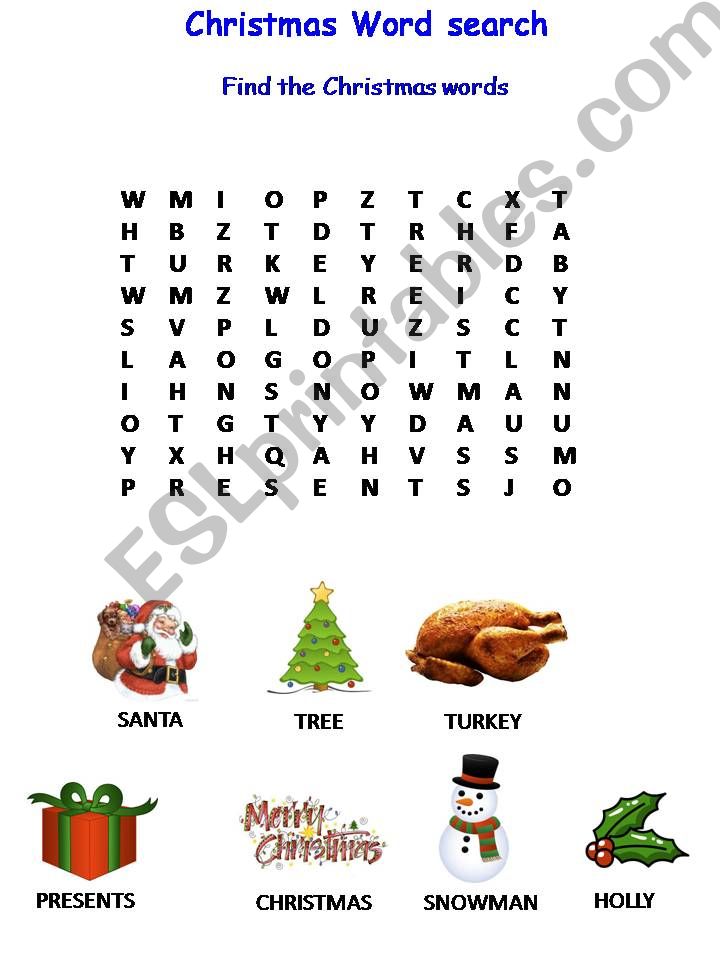 Christmas Word Search powerpoint