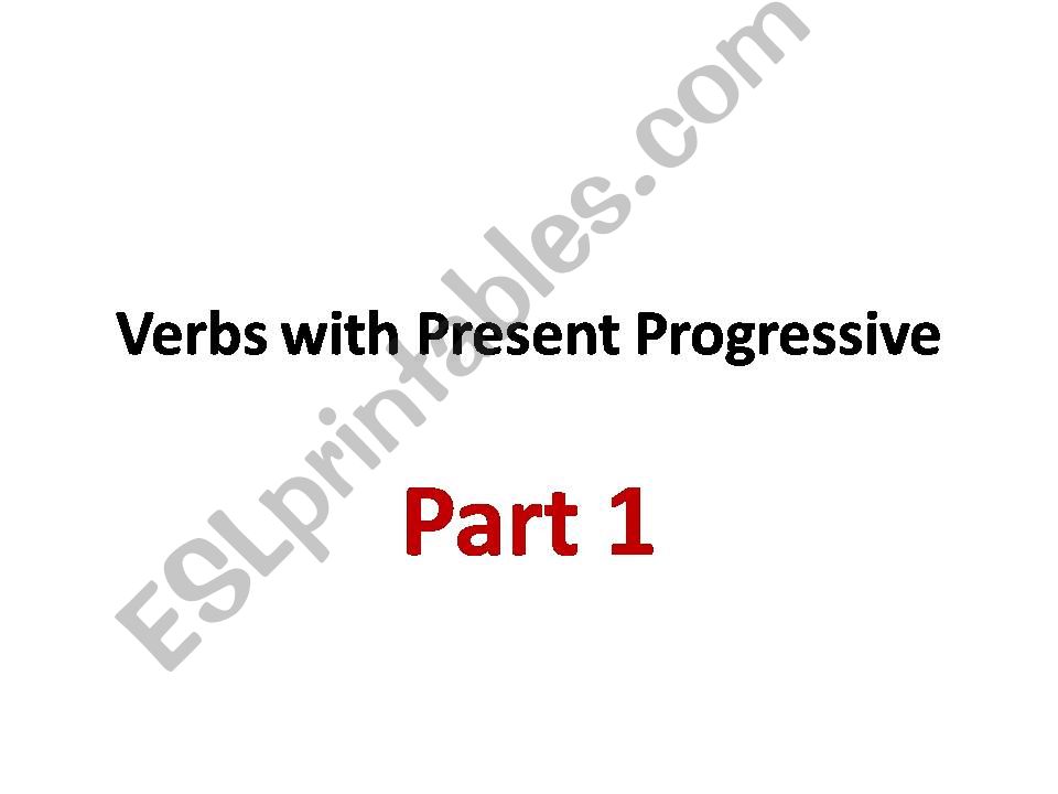 Crying Doing the dishes--Present Progressive Verbs Part 1
