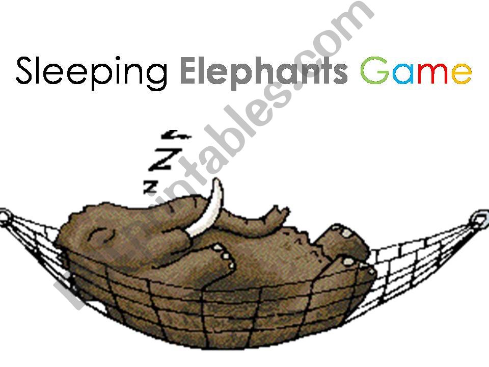 Sleeping Elephants template powerpoint