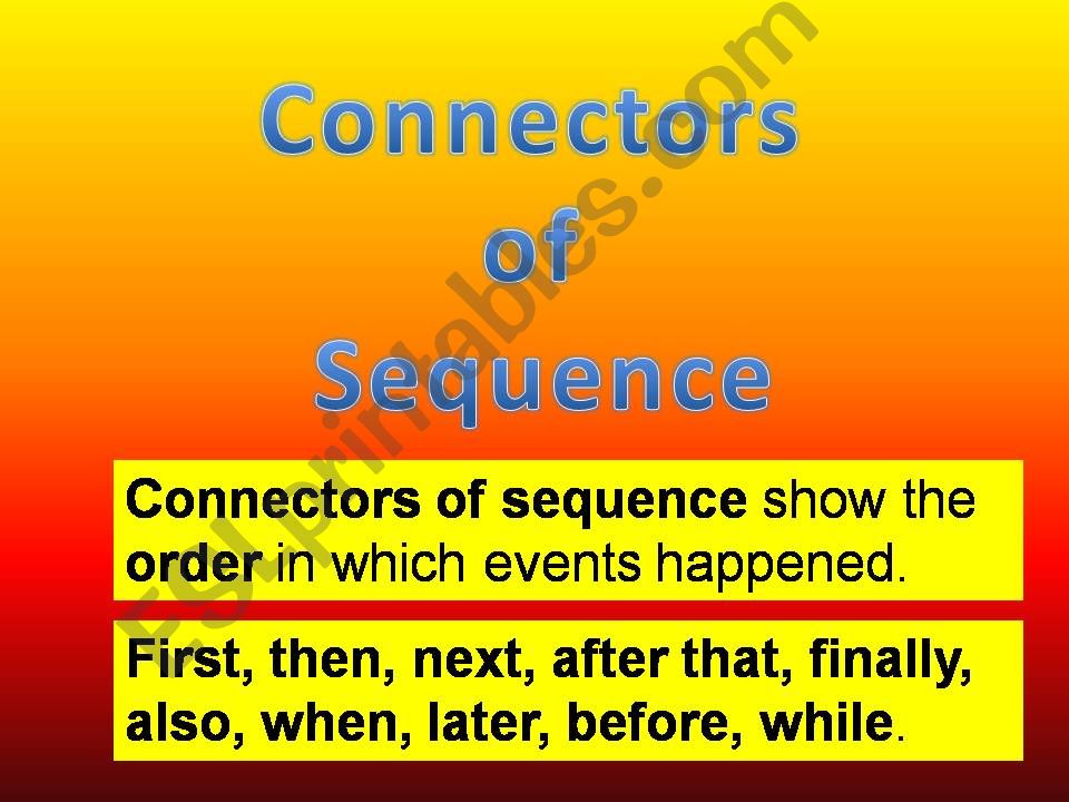 connectors of sequence powerpoint