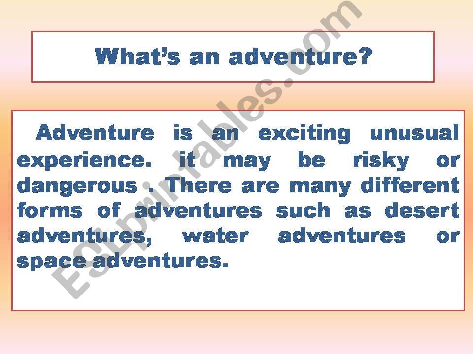 Adventure powerpoint