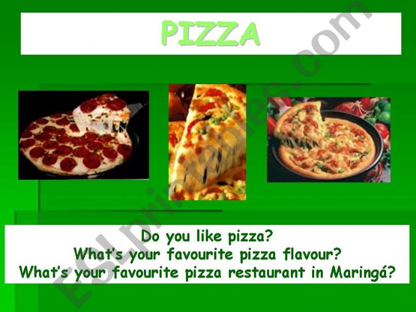 EATING PIZZA powerpoint