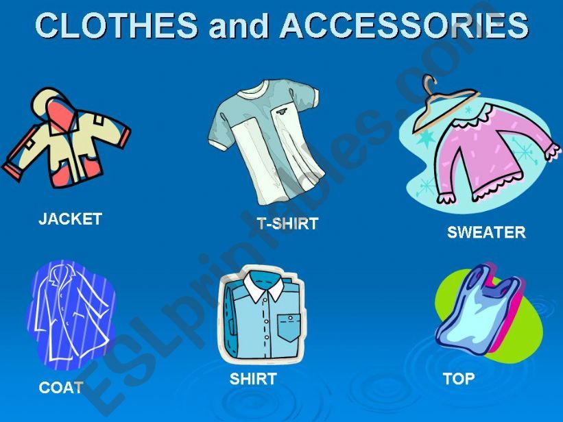 CLOTHES AND ACCESSORIES I powerpoint