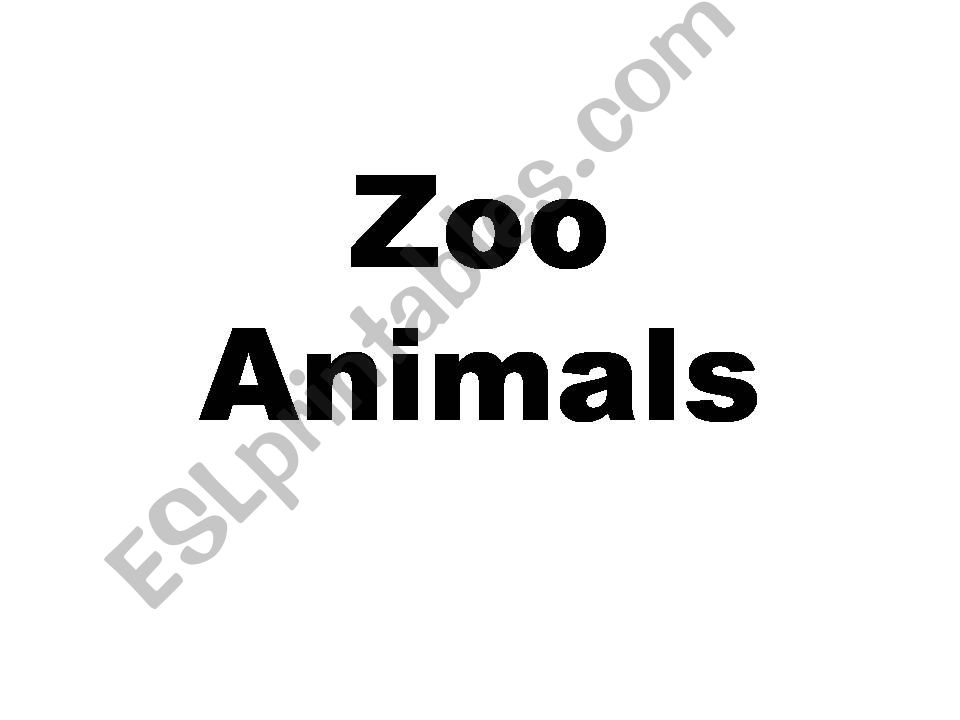 Zoo Animals powerpoint