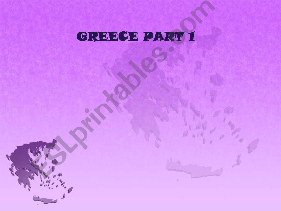 Greece, part 1 powerpoint