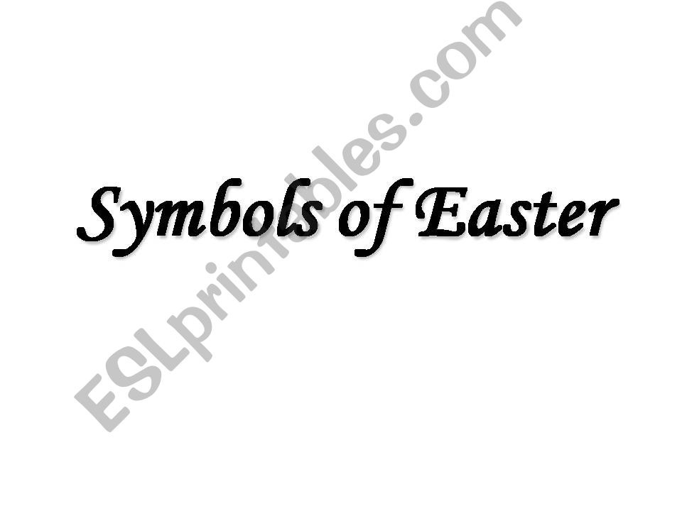SYMBOLS OF EASTER powerpoint