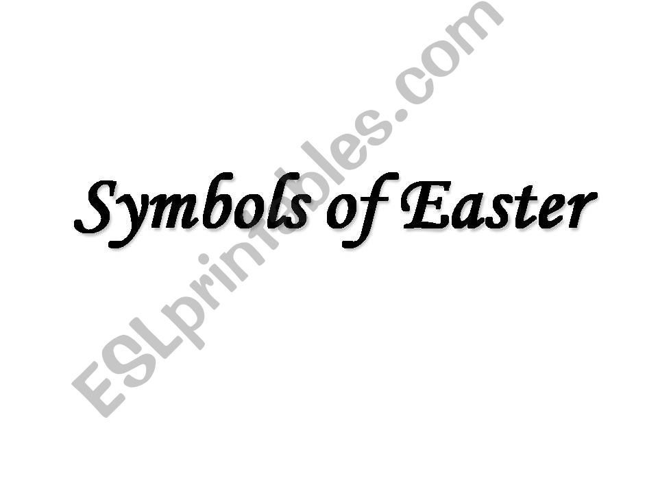 SYMBOLS OF EASTER powerpoint