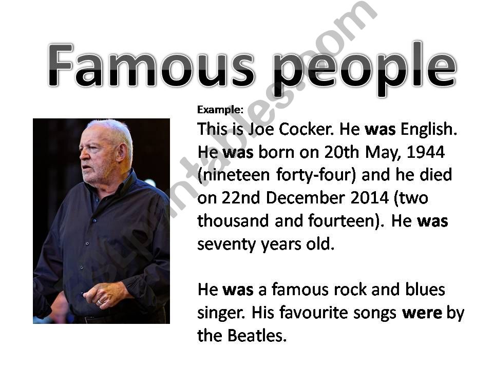 Famous People powerpoint