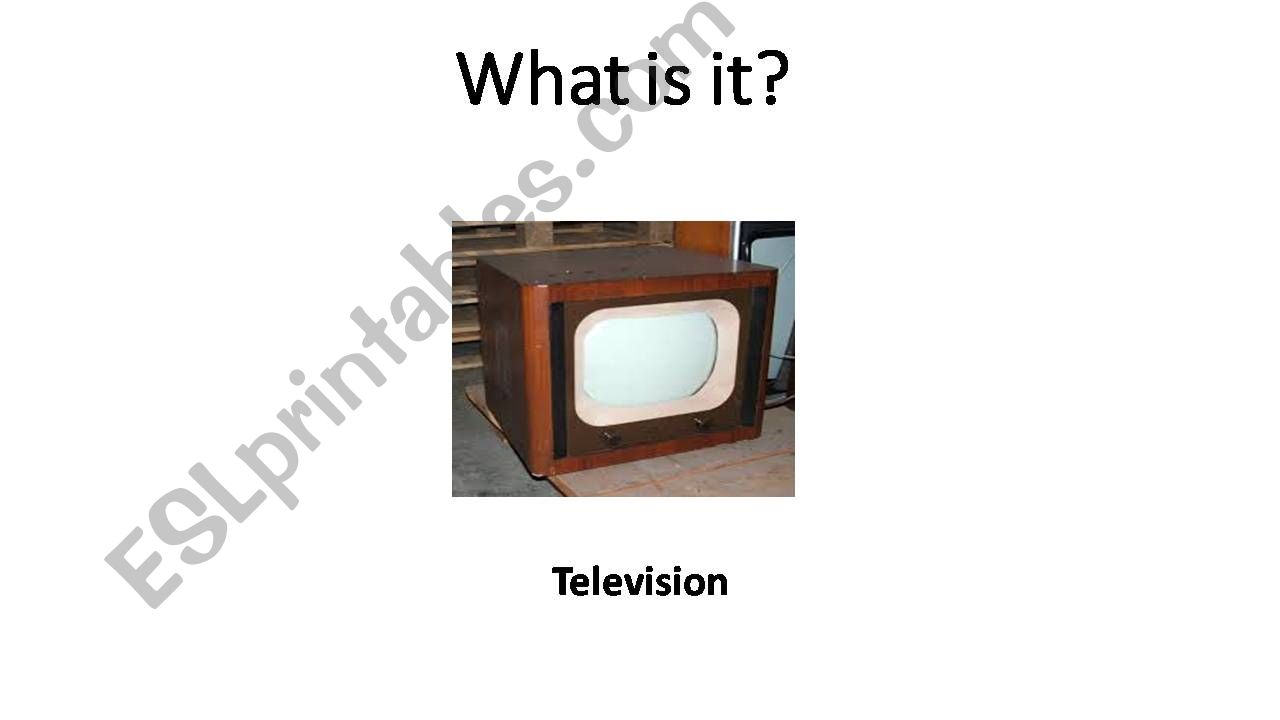 T.V. in the past and now powerpoint