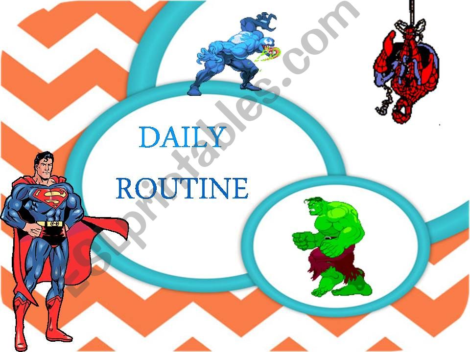  DAILY ROUTINE (w/Garfield, Snoopy, Stitch, Asterix, Spiderman...)